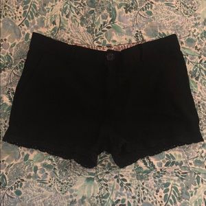 Black forever 21 lace trim shorts